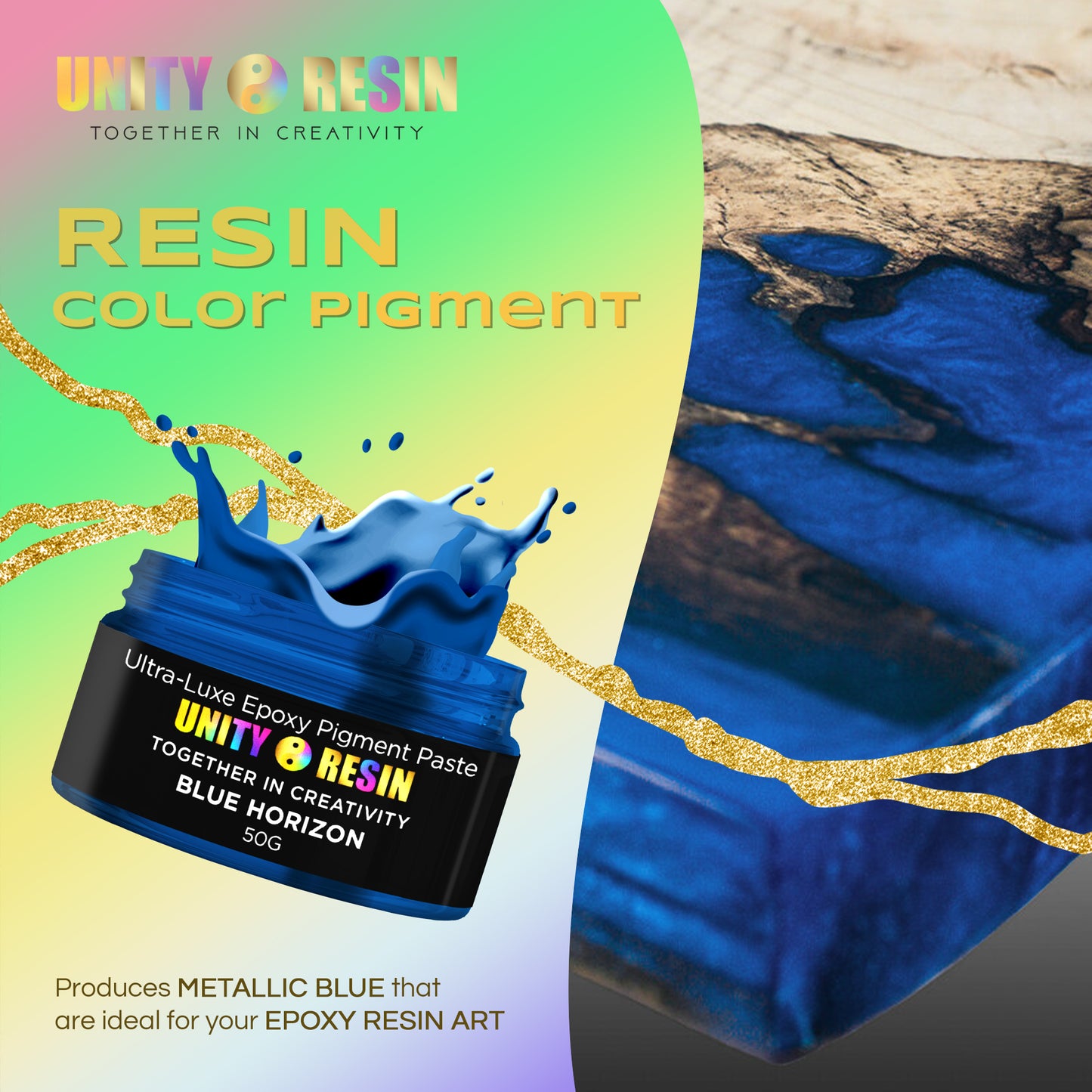 Ultra-Luxe Epoxy Resin Pigment Paste- BLUE HORIZON (50G)
