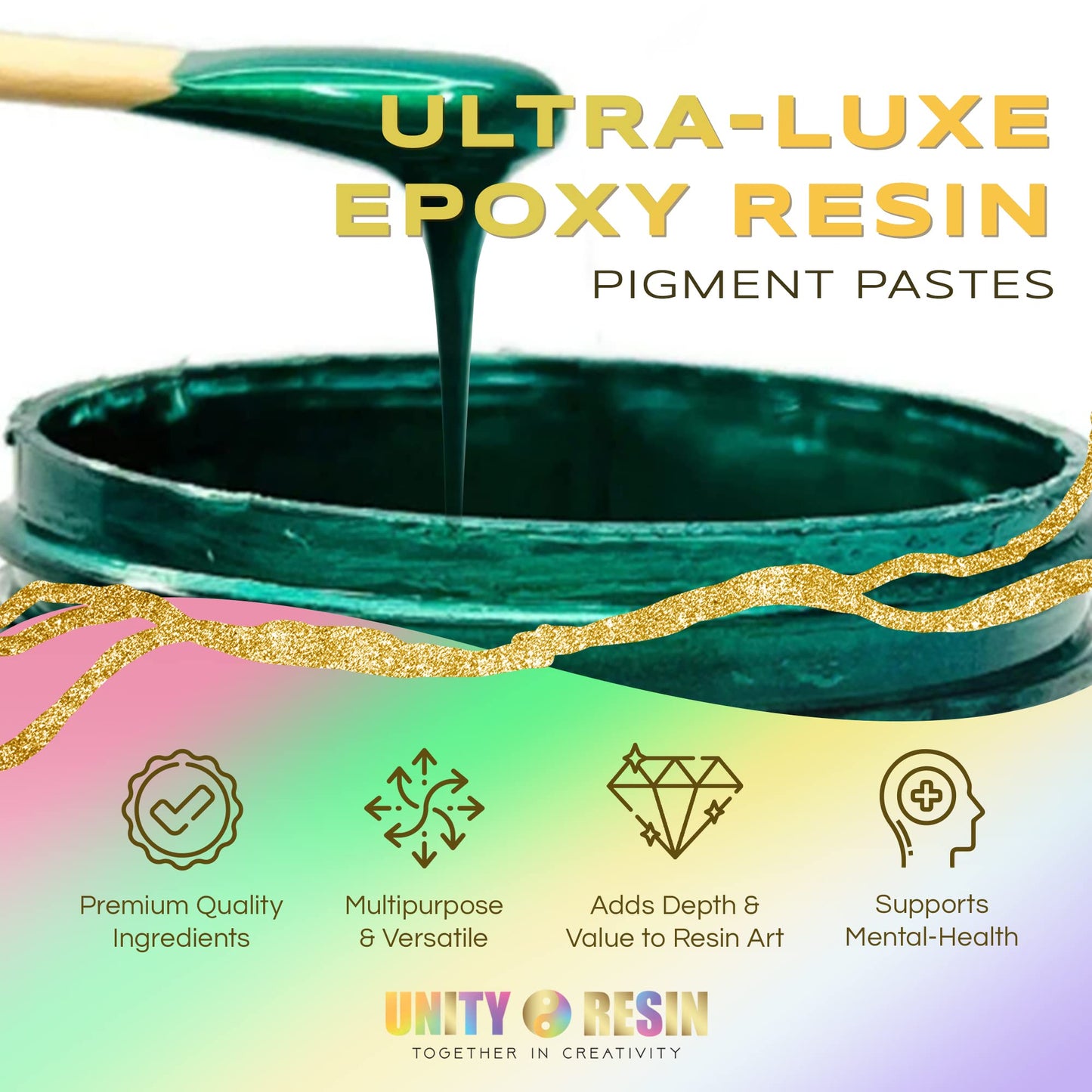 Ultra- Luxe Epoxy Resin Pigment Paste-GLAMOROUS GREEN (50G)