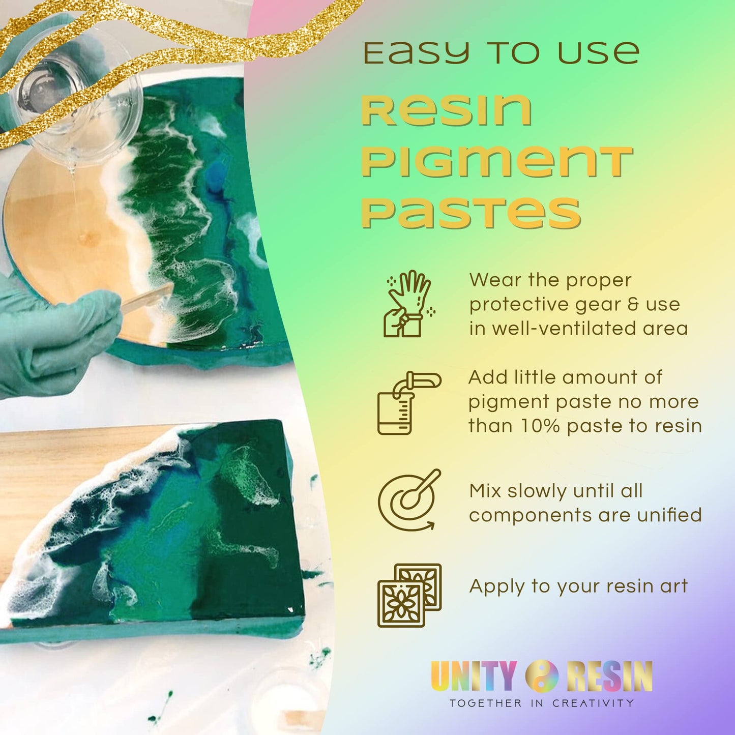 Ultra- Luxe Epoxy Resin Pigment Paste-GLAMOROUS GREEN (50G)
