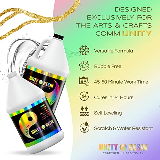 NEW Resin Art Starter Package Kit! -Includes 1 Gallon Kit of Unity Resin Premium Artist Epoxy & 4 Ultra Luxe Pigments