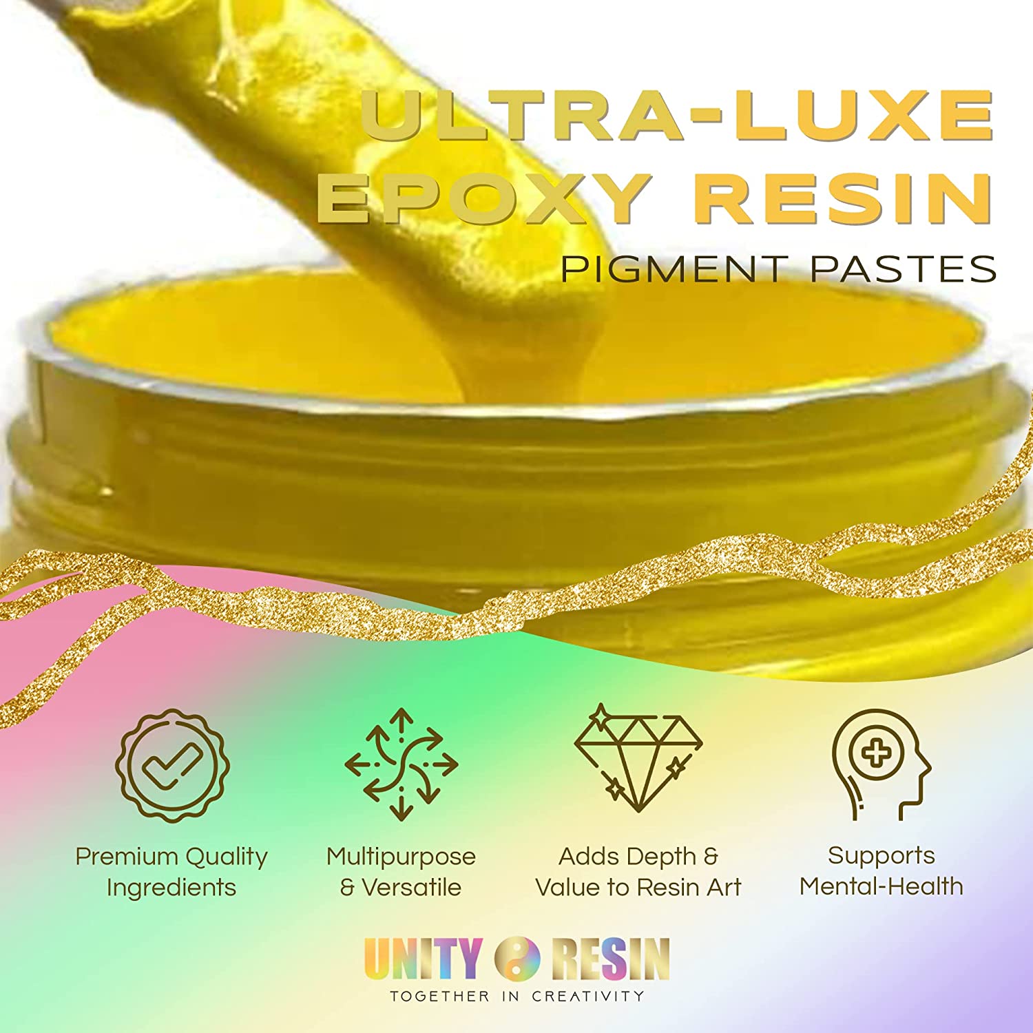 yellow resin paint, epoxy resin, resin pigment paste, resin paint, resin color, yellow mica powder, yellow resin paint,  yellow epoxy dye, shimmery yellow paint for resin, resin supplies, epoxy resin, resin art, art resin