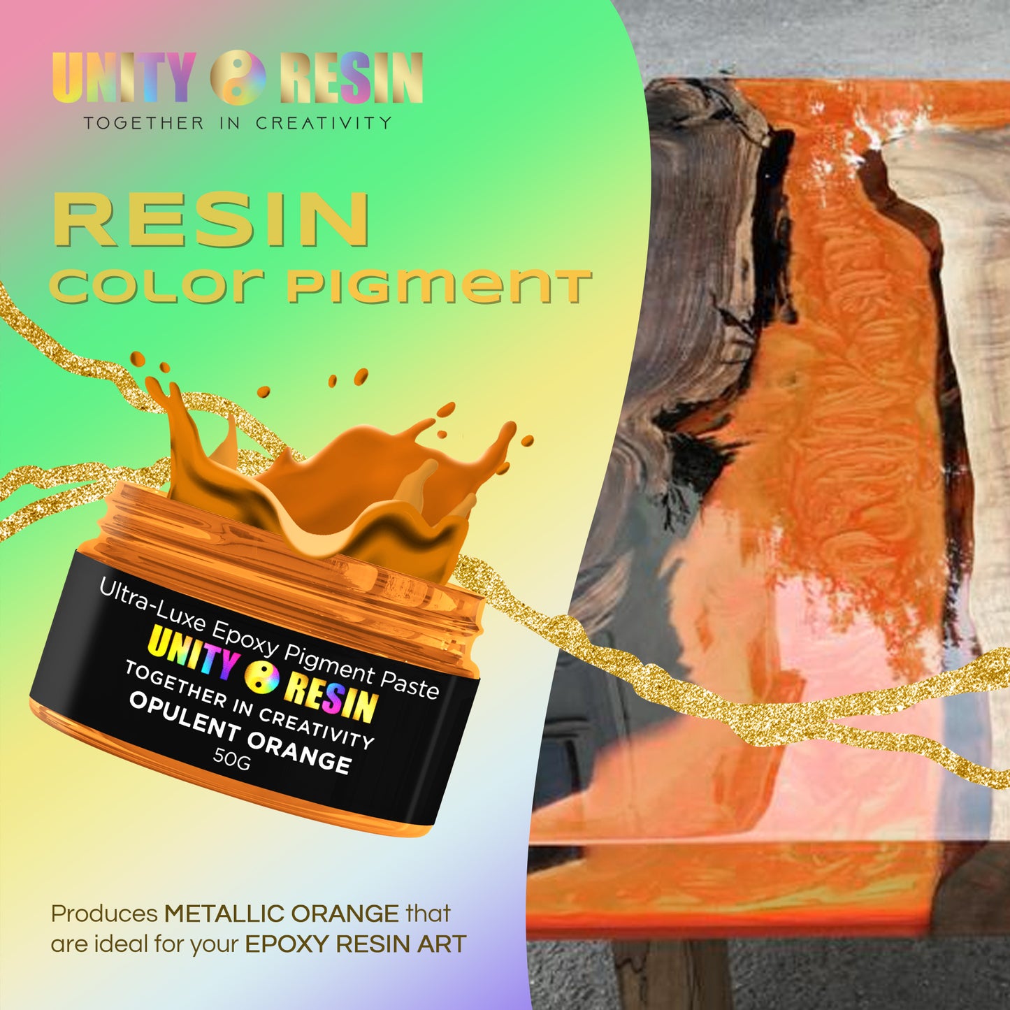 orange resin paste, epoxy pigment paste, orange resin paint, orange epoxy dye, resin pigment, resin supplies, art resin, resin color, liquid resin paste, paste for resin, epoxy resin, resin art