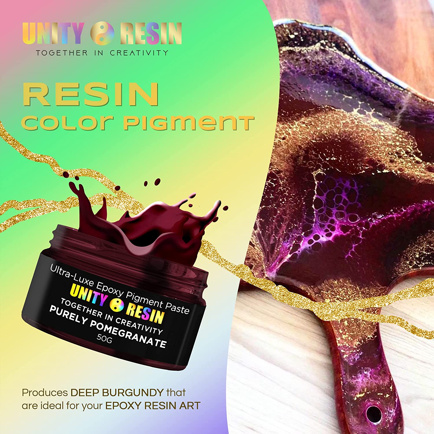 Ultra-Luxe Epoxy Resin Pigment Paste- PURELY POMEGRANATE (50G).