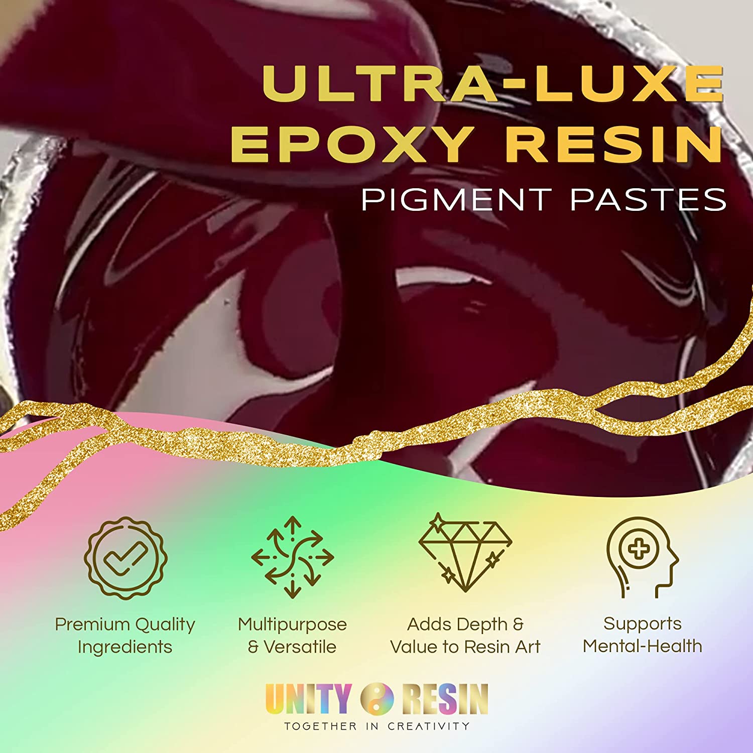 Ultra-Luxe Epoxy Resin Pigment Paste- PURELY POMEGRANATE (50G).