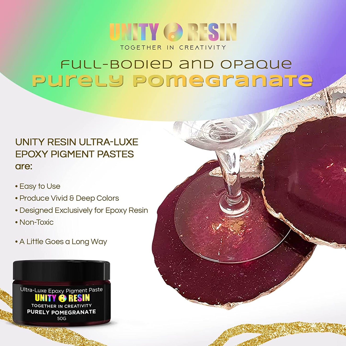 Ultra-Luxe Epoxy Resin Pigment Paste- PURELY POMEGRANATE (50G).