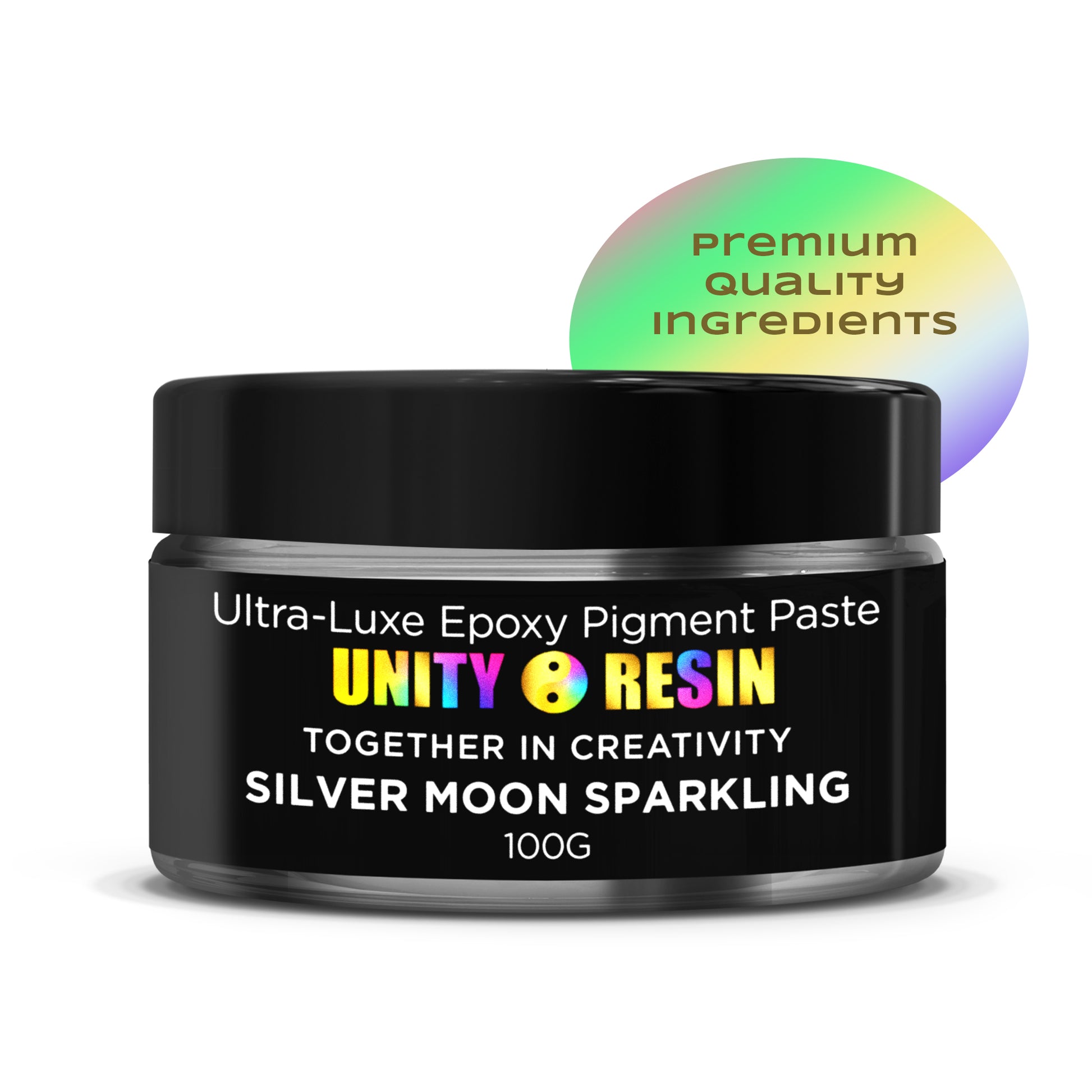 Ultra-Luxe’ Epoxy Pigment Paste-SILVER MOON SPARKLING (100g).
