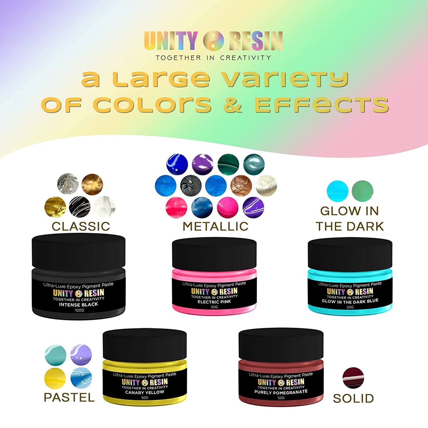 SPECIAL LIMITED EDITION Resin Ocean Art Bundle Package! -Includes 1 Gallon Kit of Unity Resin Premium Artist Epoxy & 4 Ultra Luxe Pigments