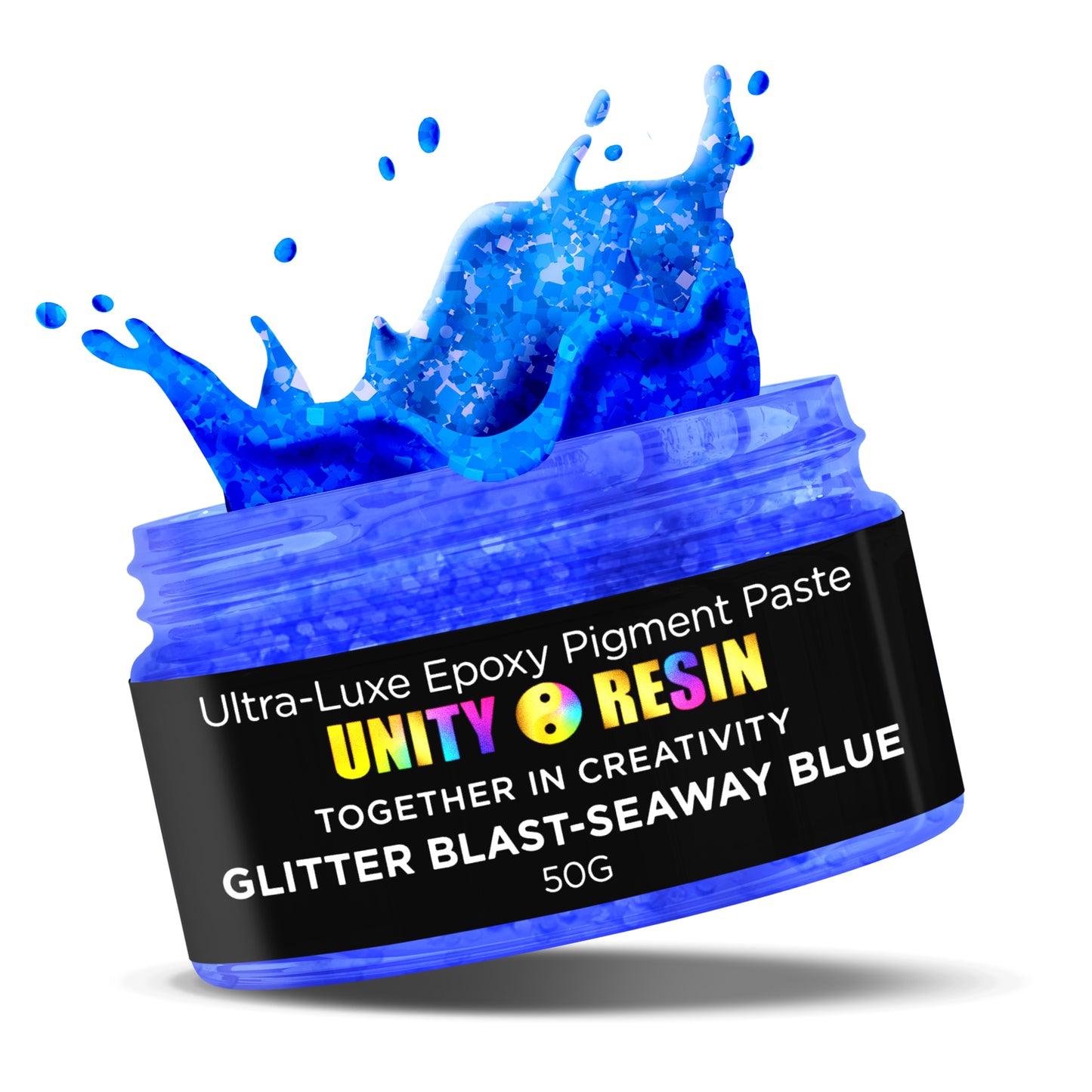 Ultra-Luxe Epoxy Resin Pigment Paste- GLITTER SPARKLE BLAST-SEAWAY BLUE (50G)