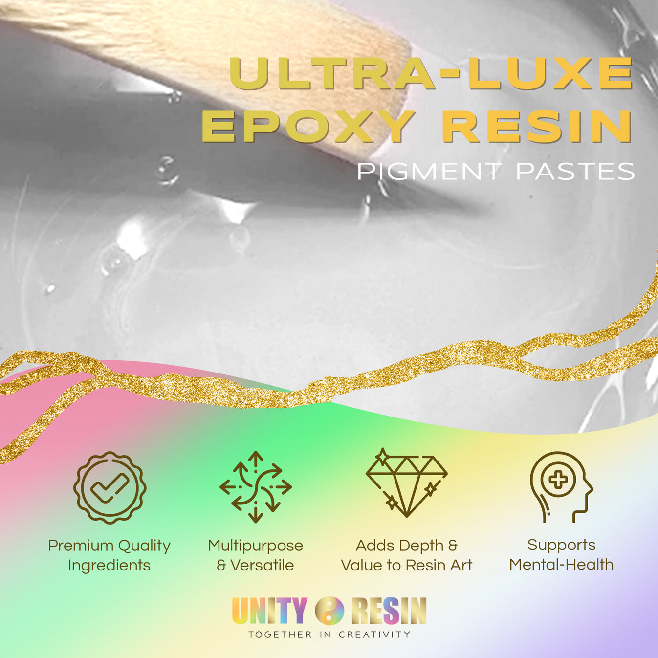 UltraLuxe Epoxy Resin Pigment Paste RESIN WAVES WHITE Unity Resin
