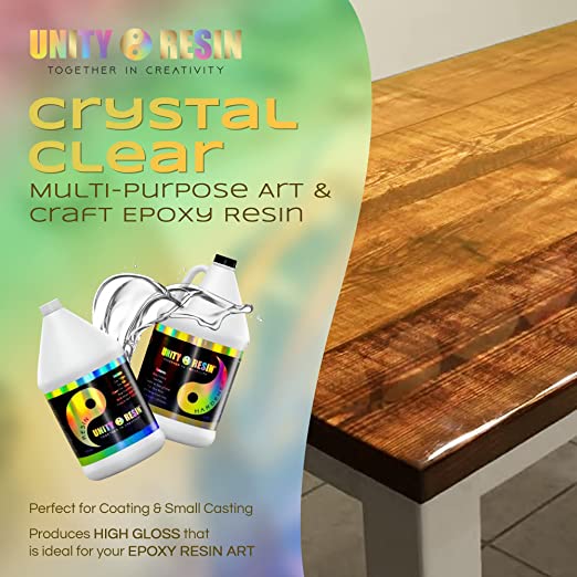 NEW Resin Art Starter Package Kit! -Includes 1 Gallon Kit of Unity Resin Premium Artist Epoxy & 4 Ultra Luxe Pigments