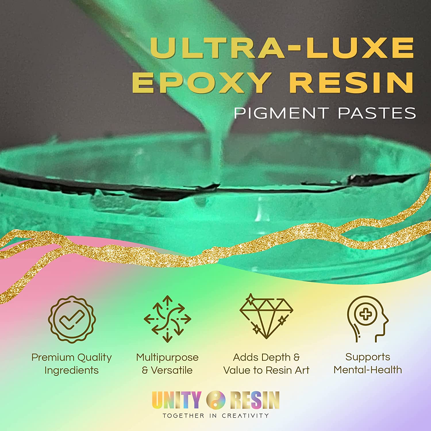 Ultra-Luxe Epoxy Resin Pigment Paste-GLEAMING GOLD (100G)