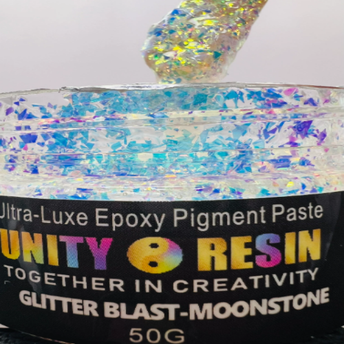 Ultra-Luxe Epoxy Resin Pigment Paste- GLITTER BLAST-MOONSTONE (50G).