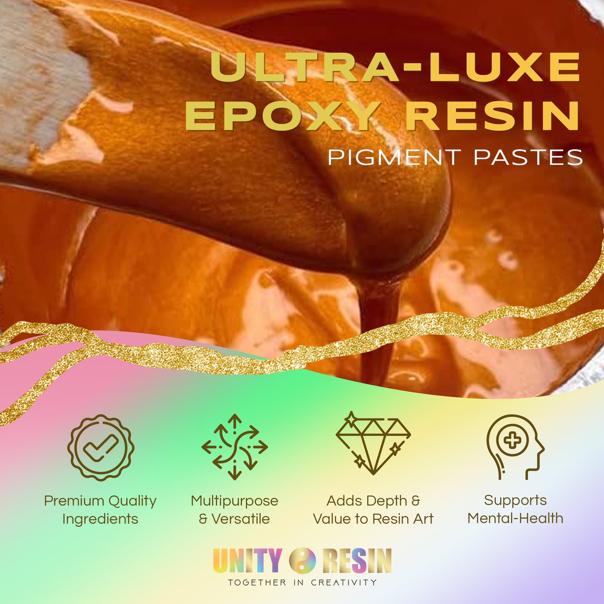 Ultra-Luxe Epoxy Resin Pigment Paste-OPULENT ORANGE (50G)