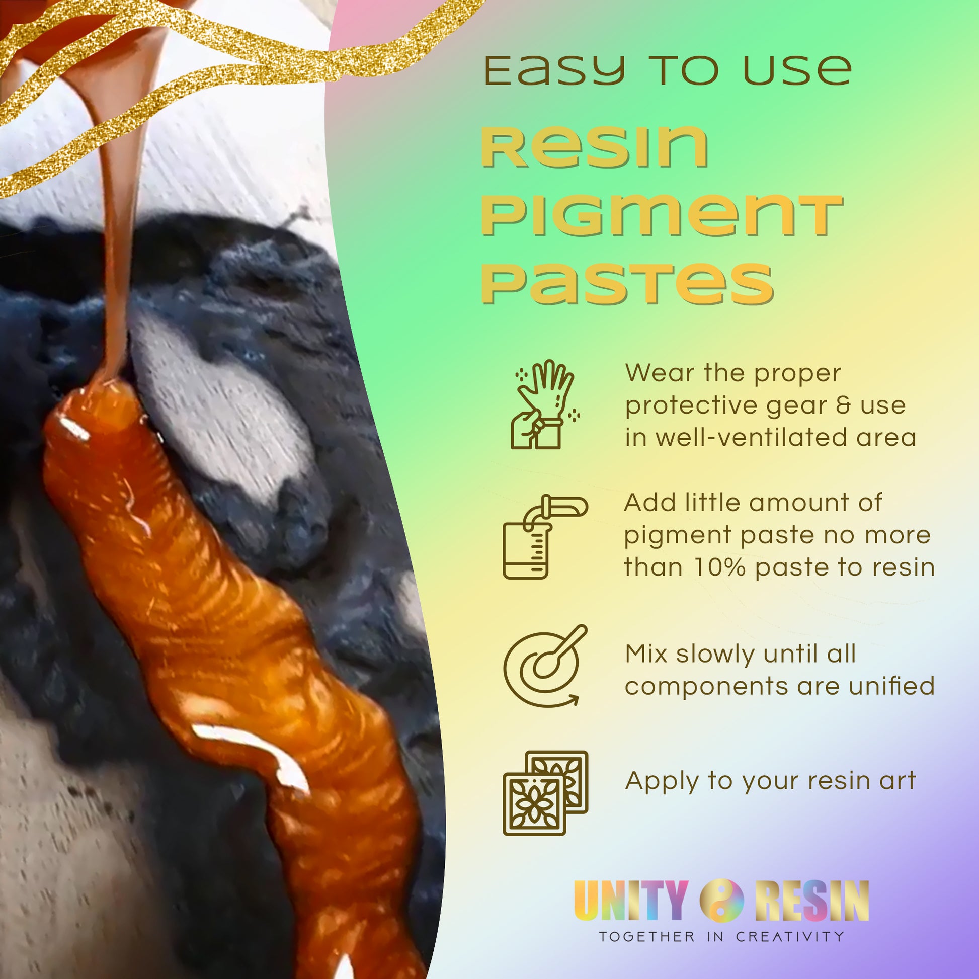 Ultra-Luxe Epoxy Resin Pigment Paste-GLEAMING GOLD (100G)