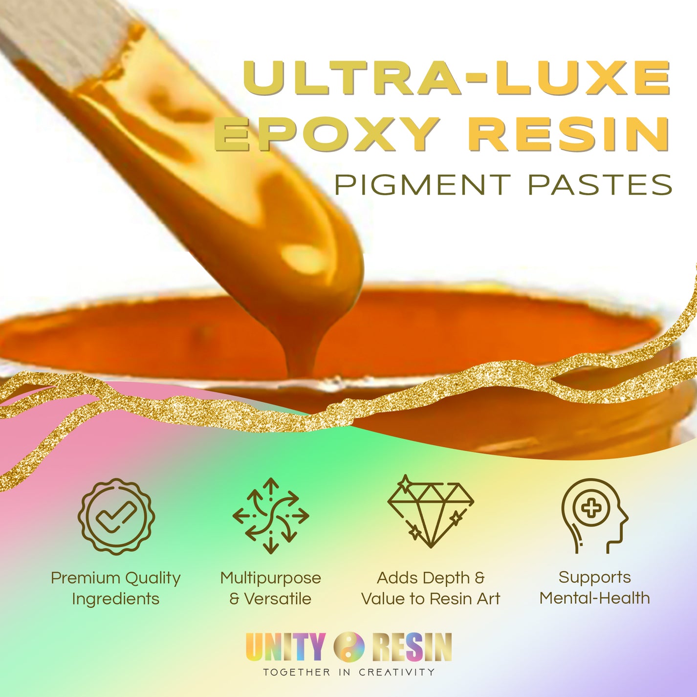 UltraLuxe Epoxy Resin Pigment Paste ORANGE OBSESSION (50G) Unity Resin