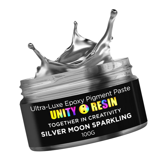 Ultra-Luxe’ Epoxy Pigment Paste-SILVER MOON SPARKLING (100g).