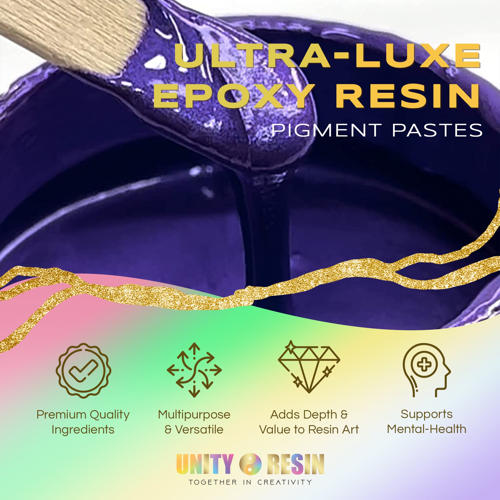 Ultra Luxe' Epoxy Pigment Paste-extravagant GOLD, Resin Art, Gold Mica,  Floating Pigment, Resin Lacing, Resin Pigments, Resin Cell Pigments 